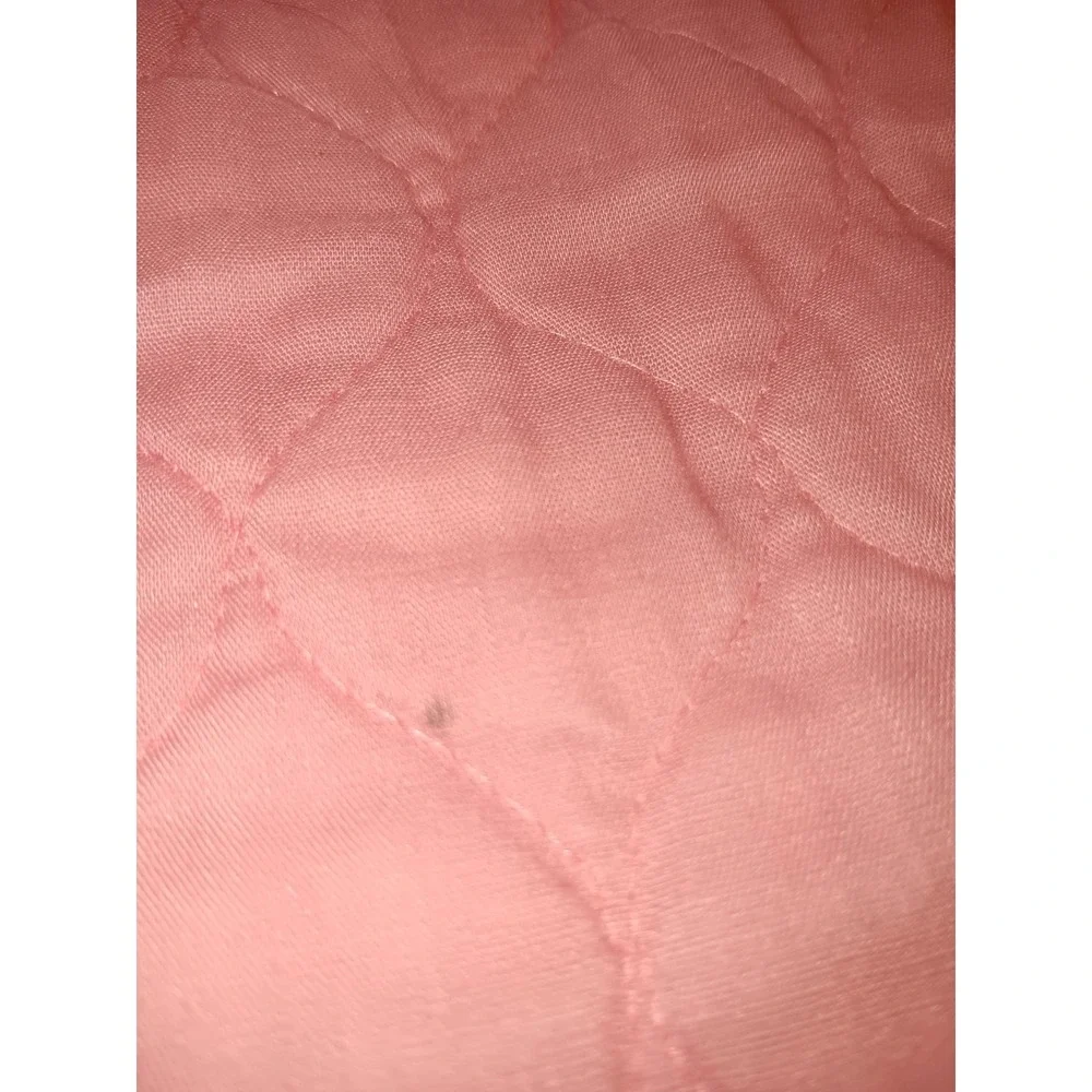 Cottage Grandmacore Quilted Light Pink Mauve Placemats (4) Ruffle Edge Tea READ